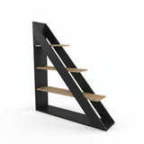 Biblioteca Pisagor cu 4 Rafturi, 120x132x25 cm - Stejar negru