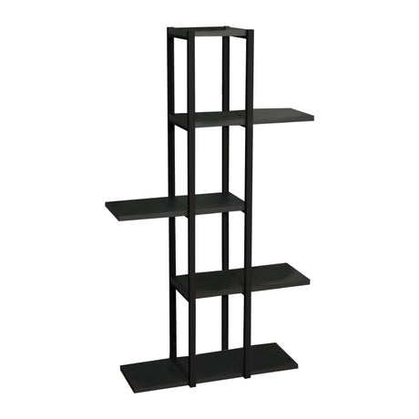 Biblioteca Ploko stejar melamin-negru metalic, 60x24x110 cm