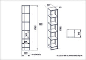 Biblioteca Polka Bookshelf, Auriu, 31x179x32 cm