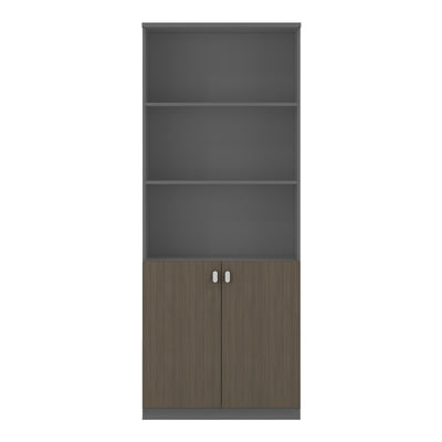 Biblioteca profesionala Denith Gri inchis 80x40x200 cm