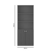 Biblioteca profesionala Denith, Gri inchis, 80x40x200 cm, foto produs