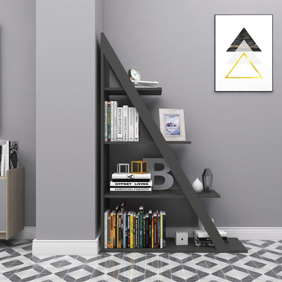 Biblioteca Quina, antracit, 100x30x150 cm, imagine suplimentara