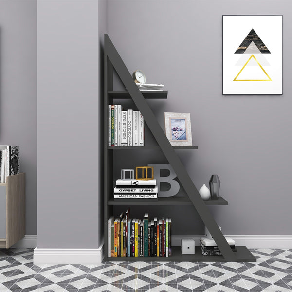 Biblioteca Quina, antracit, 100x30x150 cm