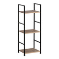 Biblioteca-raft Bitok stejar-otel negru 29x24x80 cm