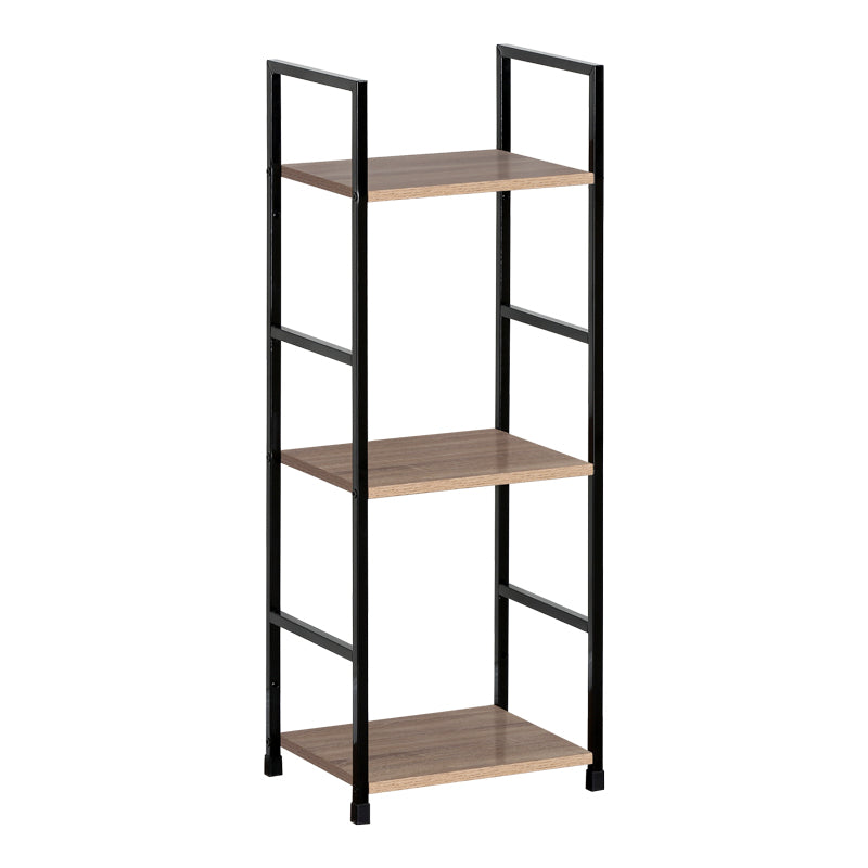 Biblioteca-raft Bitok stejar-otel, negru, 29x24x80 cm