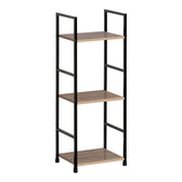 Biblioteca-raft Bitok stejar-otel negru 29x24x80 cm