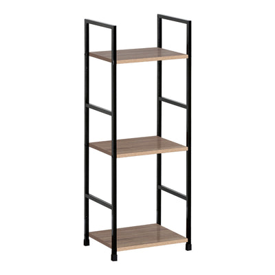 Biblioteca-raft Bitok stejar-otel negru 29x24x80 cm