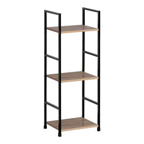 Biblioteca-raft Bitok stejar-otel, negru, 29x24x80 cm