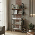 biblioteca Bibliotecă-Raft cu design modern Varous, Industrial, Metal și Lemn Nuc, 120x28x180cm