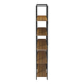 Bibliotecă-Raft cu design modern Varous, Industrial, Metal și Lemn, Nuc, 120x28x180 cm, foto produs 6