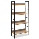 Biblioteca Ramon, negru Natural, 60x28x126 cm