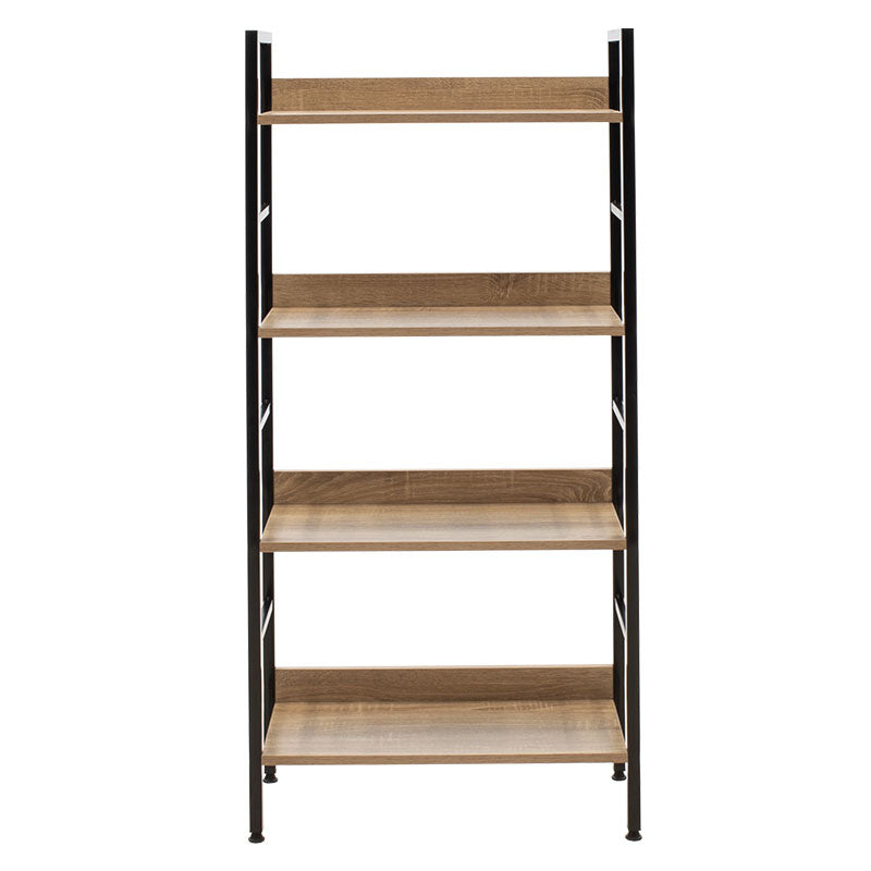 Biblioteca Ramon, negru Natural, 60x28x126 cm