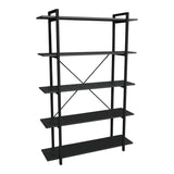 Biblioteca Reson, Antracit - Stejar, 120x34x180 cm - Antracit