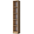 Biblioteca Roxi cu 5 Rafturi, Nuc, 30 X 170 X 25 Cm