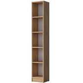 Biblioteca Roxi cu 5 Rafturi, Nuc, 30 X 170 X 25 Cm