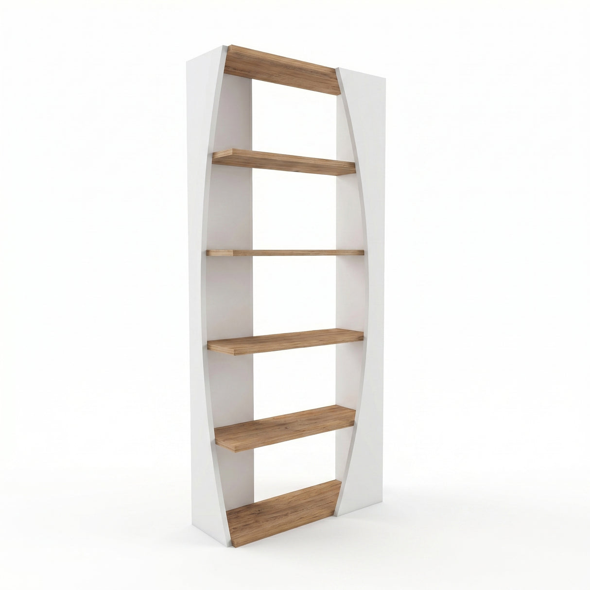 Biblioteca Selge Prag Design, 5 rafturi, 64x150x24 cm - Natur