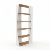 Biblioteca Selge Prag Design, 5 rafturi, 64x150x24 cm - Natur