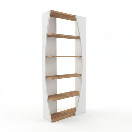 Biblioteca Selge Prag Design, 5 rafturi, 64x150x24 cm