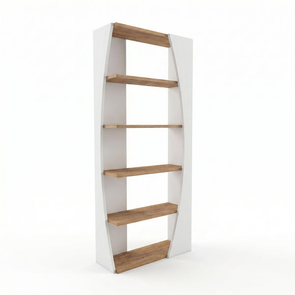 Biblioteca Selge Prag Design, 5 rafturi, 64x150x24 cm