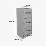 Bibliotecă Soline column cabinet light gri, Light Grey, 40x35x91 cm - Alb