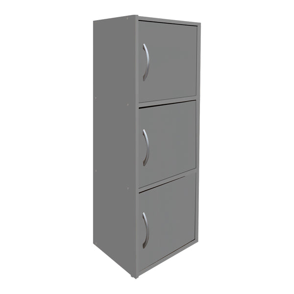 Bibliotecă Soline column cabinet light gri, Gri deschis, 40x35x91 cm