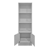 Biblioteca cu rafturi Tekaro, Lemn, Sonoma, 57x33x180 cm - Alb