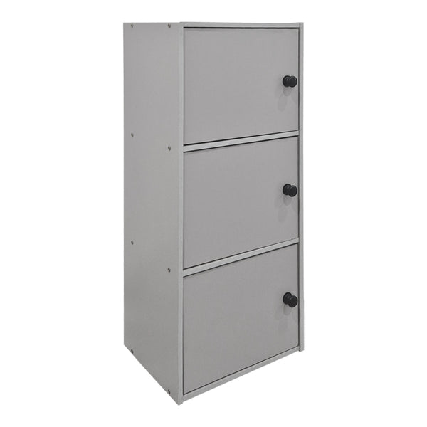 Bibliotecă Wirdia column cabinet light gri, Gri deschis, 31x24x72 cm