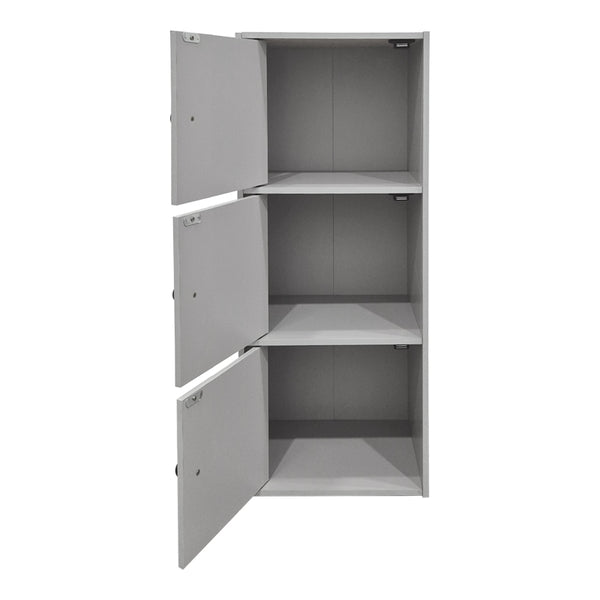 Bibliotecă Wirdia column cabinet light gri, Gri deschis, 31x24x72 cm