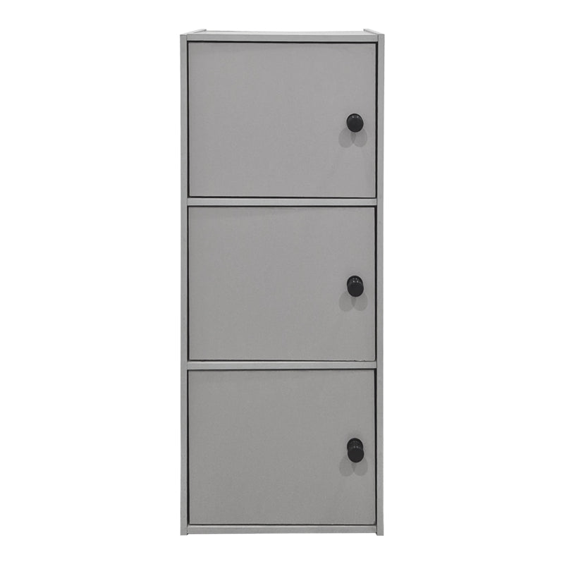 Bibliotecă Wirdia column cabinet light gri, Gri deschis, 31x24x72 cm