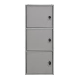 Bibliotecă Wirdia column cabinet light gri, Gri deschis, 31x24x72 cm