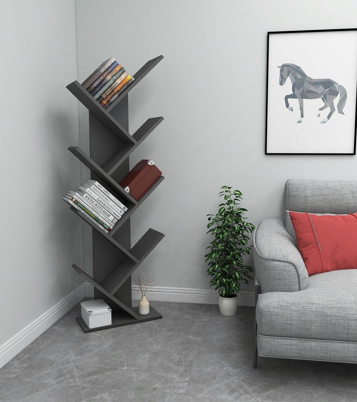 Biblioteca Zermat, Gri, 46x128,5x22 cm