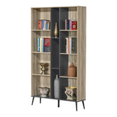 Biblioteca Zezan, lemn și metal, 114x30x200 cm