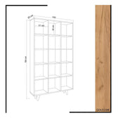 Biblioteca Zipa, Crem, 25x184x100 cm