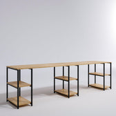Birou 2 Persoane Sade L204, Stejar, 270 x 74 x 60 cm