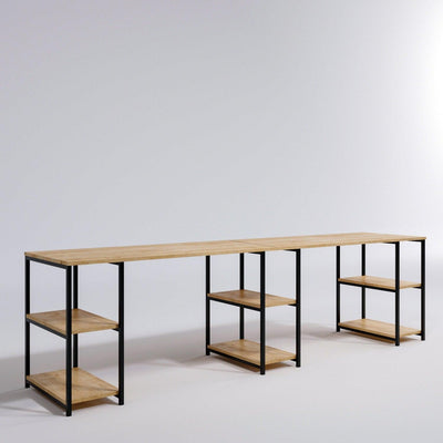 Birou 2 Persoane Sade L204, Stejar, 270 x 74 x 60 cm