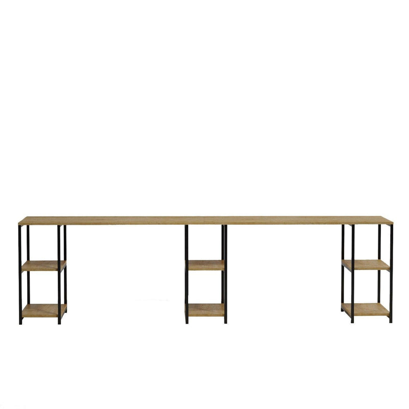 Birou 2 Persoane Sade L204, Stejar, 270 x 74 x 60 cm