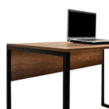 Birou Adore Connect cu picior metalic, 120x60x75 cm - Maro
