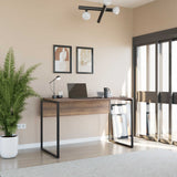Birou Adore Connect cu picior metalic, 120x60x75 cm - Maro
