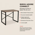 Birou Adore Connect, Natur, 90 x 60 x 73 cm