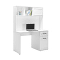 Birou Adore Country cu biblioteca, Alb Mat, 120x167x60 cm
