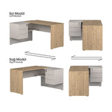 Birou Adore Madrid cu 3 sertare, Stejar, 140x75x107 cm
