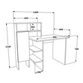 Birou Ardezie, Alb, 20x60x112 cm, perspectiva suplimentara