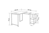 Birou Bera Study Desk, Stejar, 205x79x54.5 cm