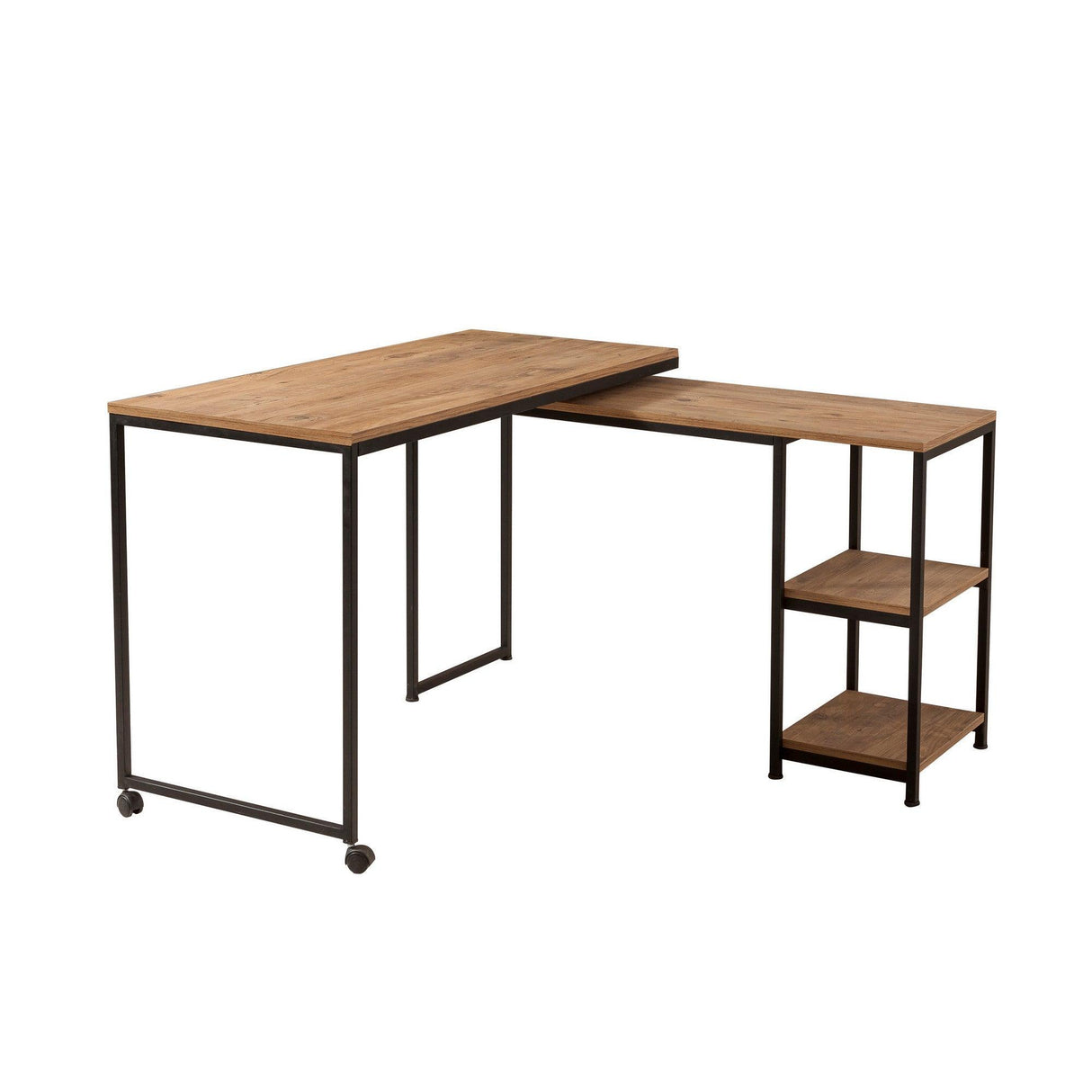 Birou Bera Study Desk, Stejar, 205x79x54.5 cm