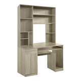 Birou cu biblioteca Novelty, Nuc, 120x55x182 cm - Stejar