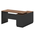 Birou birou colt stanga Oscar, nuc-antracit, 160x140x76 cm, imagine suplimentara