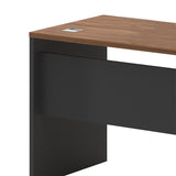 Birou birou colt stanga Oscar, nuc-antracit, 160x140x76 cm