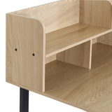 Birou Biuro stejar- negru metal, Wild Oak - Negru, 120x60x103 cm