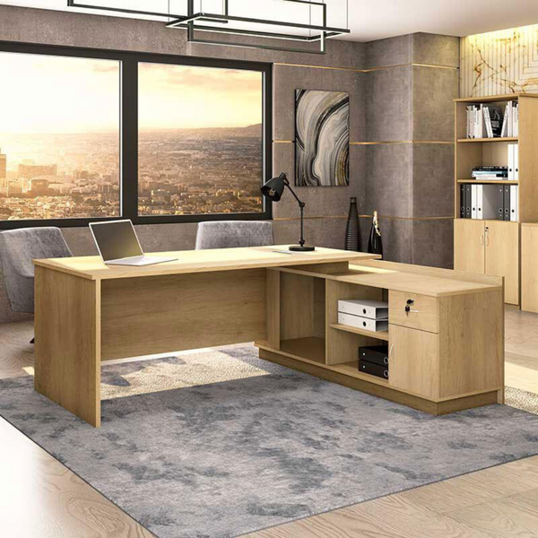 Birou colt Amazon dreapta, Sonoma, 180x160x76 cm