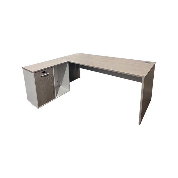 Birou colt de lucru profesional Armadi, Sonoma-alb, 140x70x75 cm